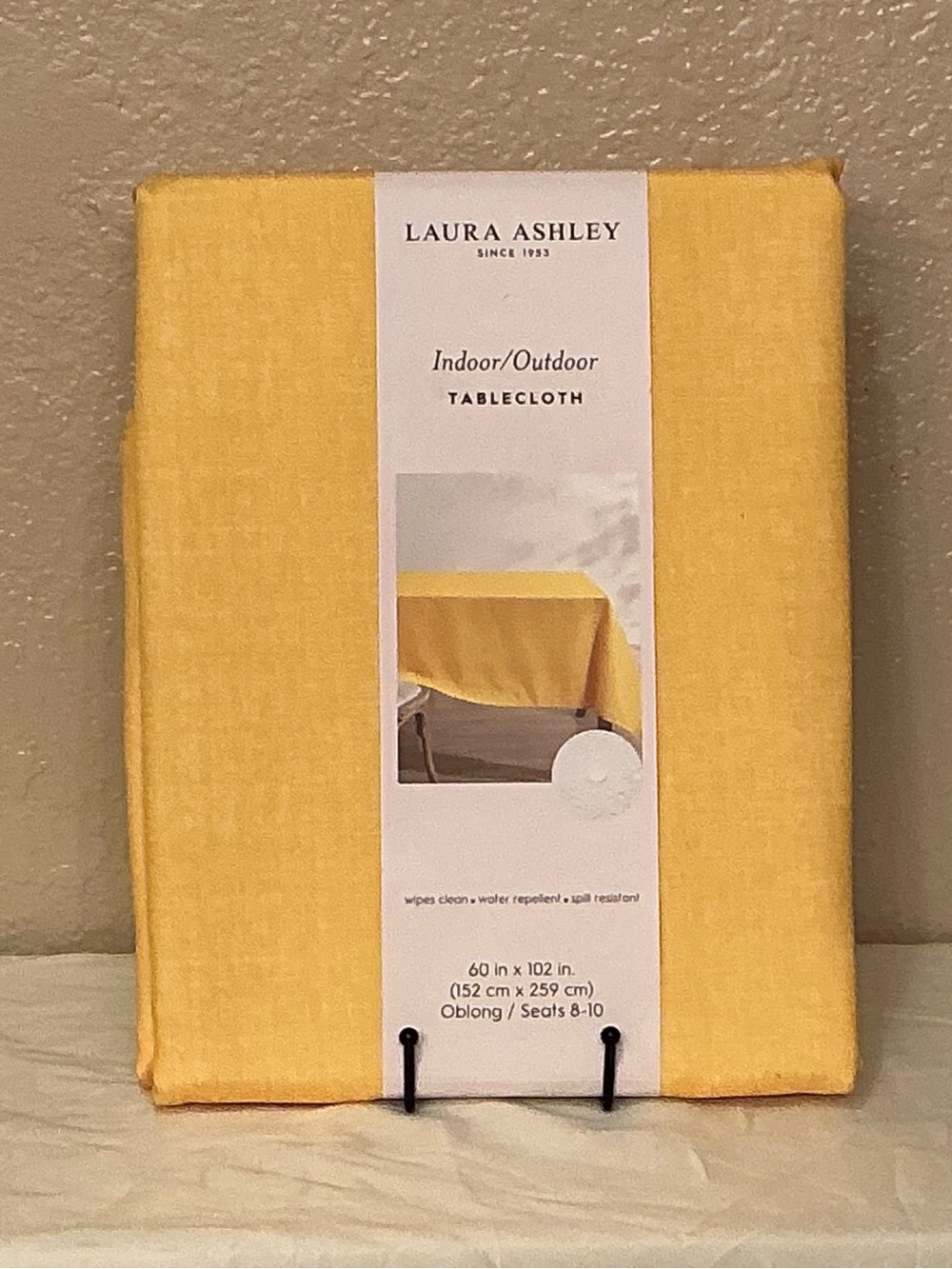 Laura Ashley Bright Yellow Indoor/Outdoor Tablecloth